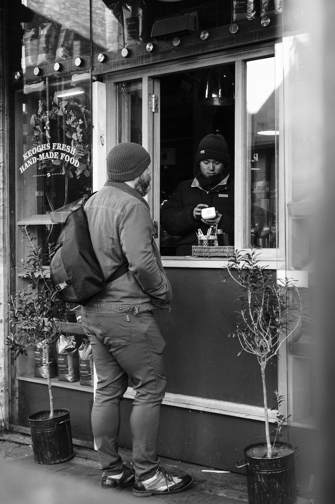 store security guard watching shopper